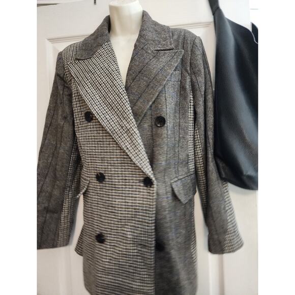 avec les filles womens anthropologie mixed tweed jacket size large lined - Picture 10 of 16